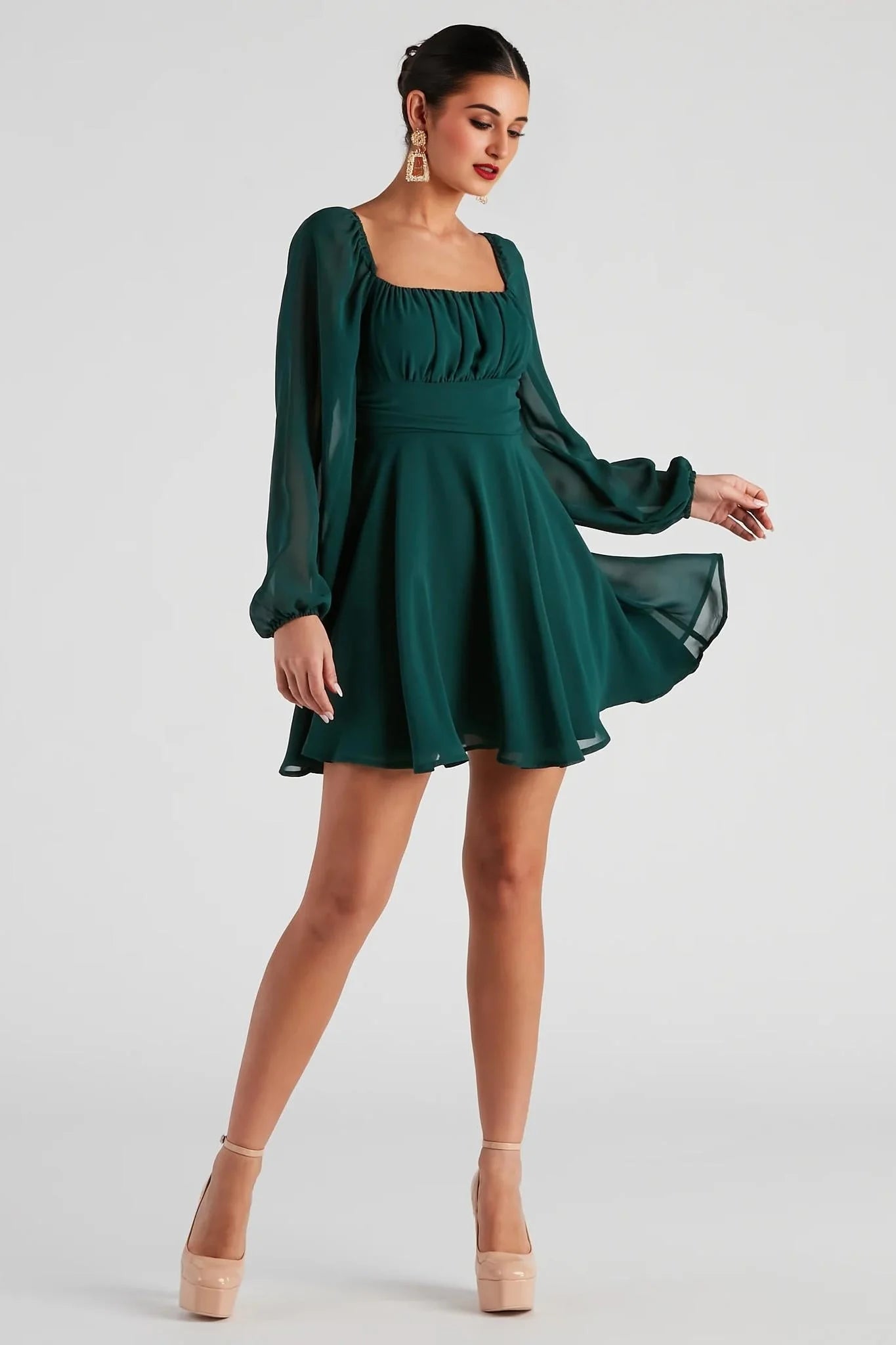 Playful Spirit Chiffon Skater Dress – Vunora